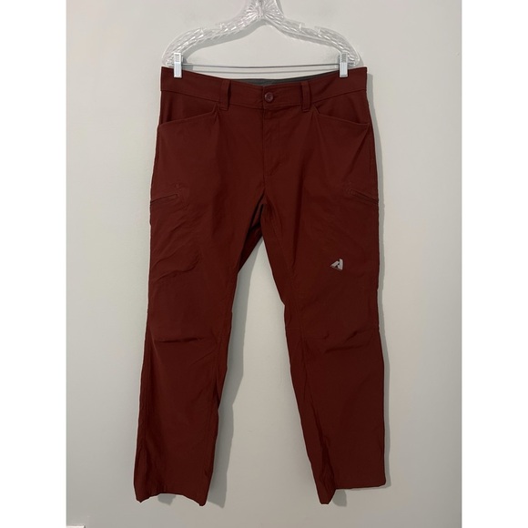 Eddie Bauer First Ascent Pants Men’s 35x31 Red Guide Pro Hiking Performance - Picture 3 of 14